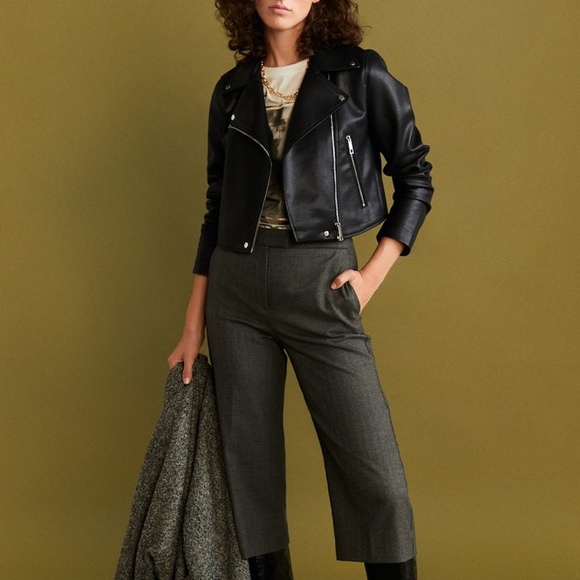 Mango Faux Leather Jacket - Picture 5 of 15